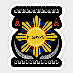 Philippine Sun / Badlit word Padayon (to Continue) Sticker